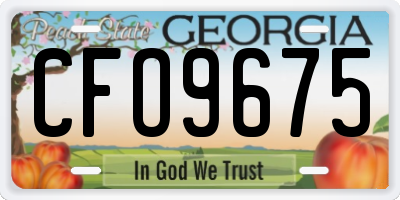 GA license plate CFO9675