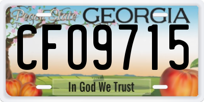 GA license plate CFO9715