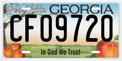 GA license plate CFO9720