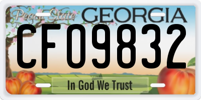 GA license plate CFO9832