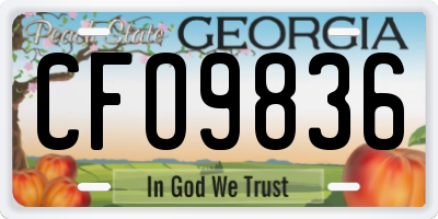 GA license plate CFO9836