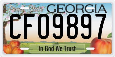 GA license plate CFO9897
