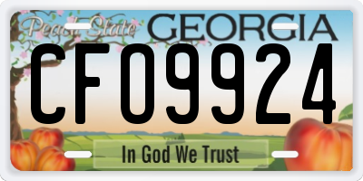 GA license plate CFO9924