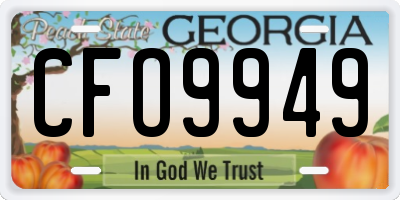 GA license plate CFO9949