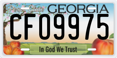 GA license plate CFO9975