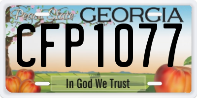 GA license plate CFP1077