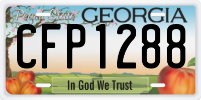 GA license plate CFP1288