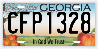 GA license plate CFP1328