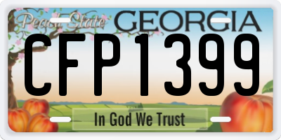 GA license plate CFP1399