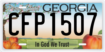 GA license plate CFP1507