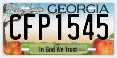 GA license plate CFP1545