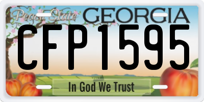 GA license plate CFP1595
