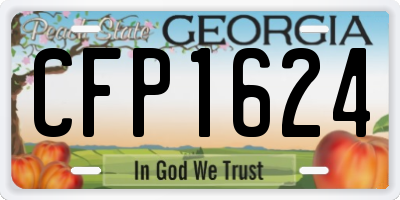 GA license plate CFP1624
