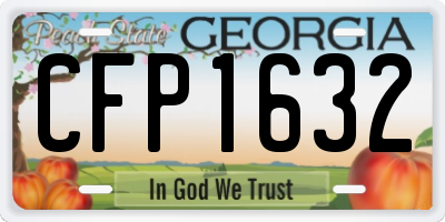 GA license plate CFP1632