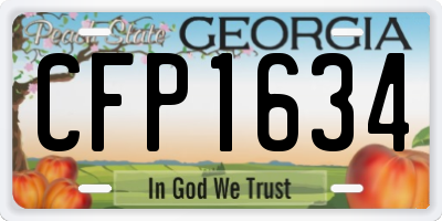 GA license plate CFP1634