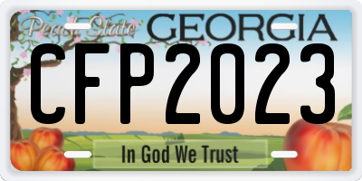 GA license plate CFP2023