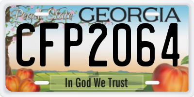 GA license plate CFP2064