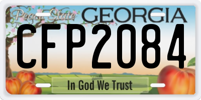 GA license plate CFP2084