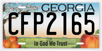 GA license plate CFP2165