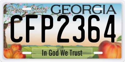 GA license plate CFP2364