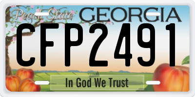 GA license plate CFP2491