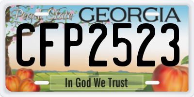 GA license plate CFP2523
