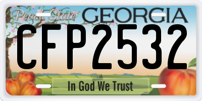 GA license plate CFP2532