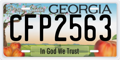 GA license plate CFP2563