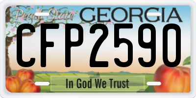 GA license plate CFP2590