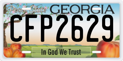 GA license plate CFP2629