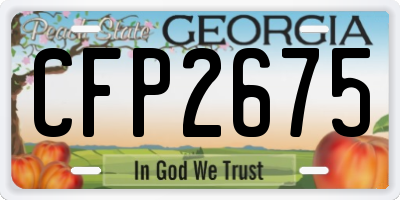 GA license plate CFP2675