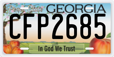 GA license plate CFP2685
