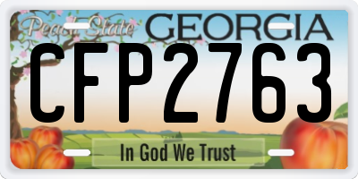 GA license plate CFP2763