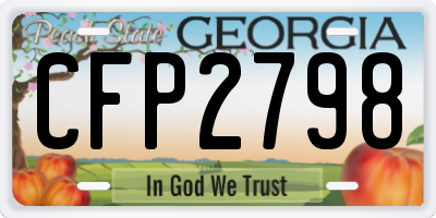 GA license plate CFP2798