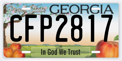 GA license plate CFP2817