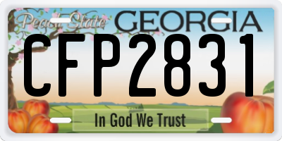 GA license plate CFP2831