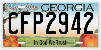 GA license plate CFP2942