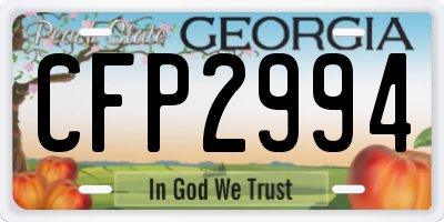 GA license plate CFP2994