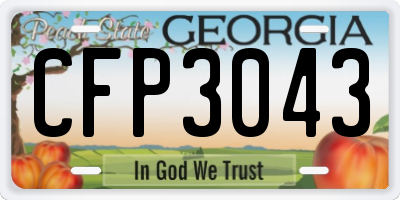 GA license plate CFP3043