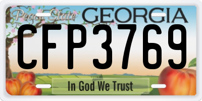 GA license plate CFP3769