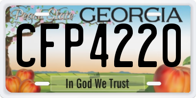 GA license plate CFP4220