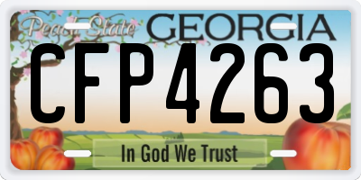 GA license plate CFP4263