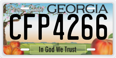 GA license plate CFP4266
