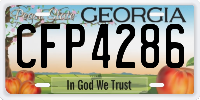 GA license plate CFP4286