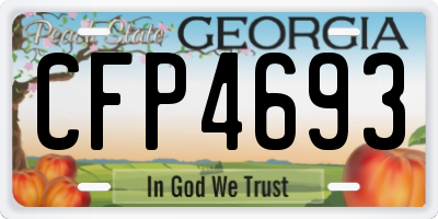 GA license plate CFP4693