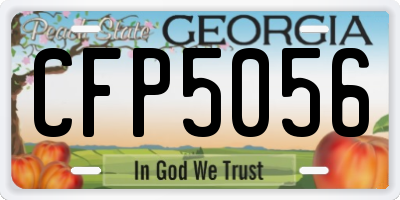 GA license plate CFP5056