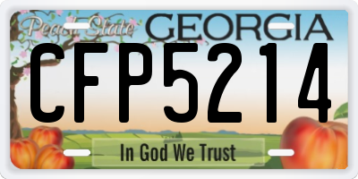 GA license plate CFP5214