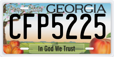 GA license plate CFP5225