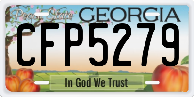 GA license plate CFP5279