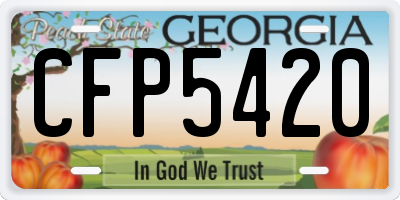 GA license plate CFP5420